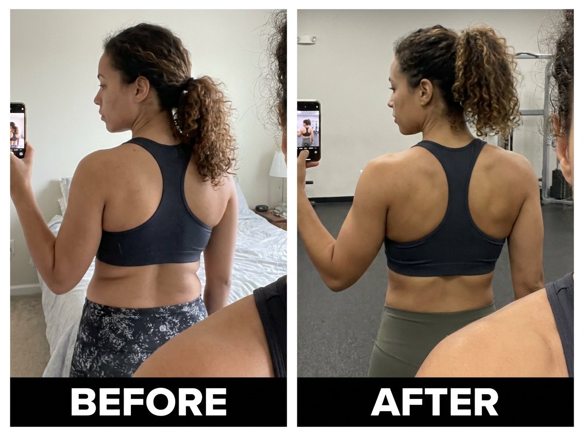 Avant / après, renforcement ciblé dos et posture